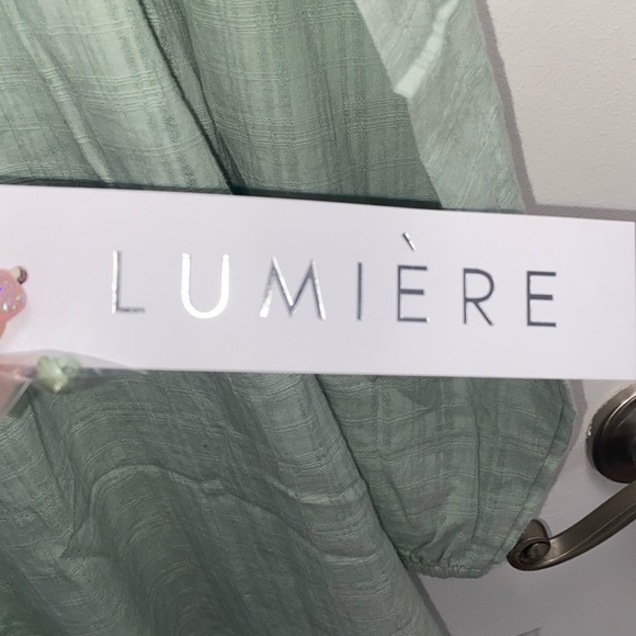 NWT Lumière Mint Boho Ruffle Oversized Romper Size Large - Picture 7 of 16